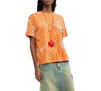 Desigual Camiseta Manga Corta de la colección Mujer, Naranja, M