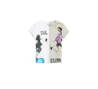 Desigual Camiseta 'Mickey and Minnie Mouse™ kiss' piedra / negro / blanco S piedra / negro / blanco