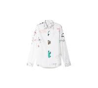 Desigual Camiseta para Hombre CAM_Santi, Blanco, M