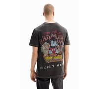 Desigual Camiseta para Hombre TS_Mickey Bad Mood, Negro, XL