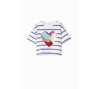 Desigual Camiseta para niña TS Cora, Azul, 9 años