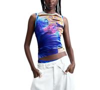 Desigual Cancun T-Shirt, Turquesa, M Women's