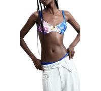 Desigual Cancun Bikini Top, Turquesa, L Women's