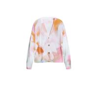 Desigual Cárdigan naranja / rosa pastel / blanco Mujer Desigual L naranja / rosa pastel / blanco