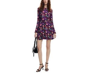 Desigual Chaleco de Flores, 3048 Lila FLANDES, M, Rojo, M