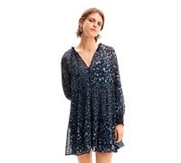 Desigual Chaleco Duque Vestido, Azul, L para Mujer