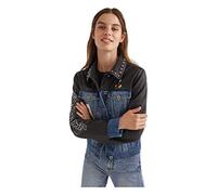 Desigual Chaq_Mickey World Chaqueta de Piel sintética, Negro, S para Mujer