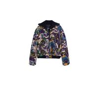 Desigual Chaqueta de entretiempo azul / verde oscuro / lila oscuro / blanco lana XS azul / verde oscuro / lila oscuro / blanco lana