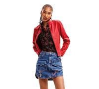 Desigual Jacket_Toronto Woman Woven PU Coat, Rojo, XXL Mujeres