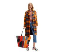 Desigual Woman Woven Overcoat, Naranja, XL Mujeres