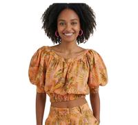 Desigual Damen Safari crop top naranja S