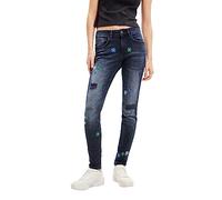 Desigual Denim_Bruselas Pantalones Casuales, Azul, 38 para Mujer