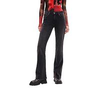 Desigual Denim_Dublín Pantalones Casuales, Negro, 38 para Mujer