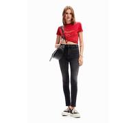 Desigual Denim_estrasburgo, Pantalones Casuales Mujer, Negro, 38