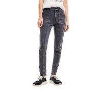 Desigual Denim_New Jersey Pantalones Casuales, Negro, 38 para Mujer