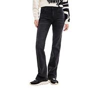 Desigual Denim_rem Pantalones Casuales, Negro, 44 para Mujer