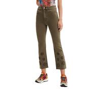 Desigual Denim_unicorn, 4086 Dark Kaki, Jeans Mujer, Verde (Green), 34