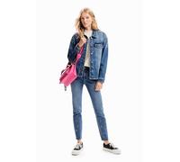 Desigual Denim_Viena Pantalones Casuales, Azul, 36 Mujeres