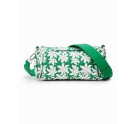 Desigual Bandolera S textura flores de mujer. Verde oscuro Talla única