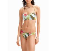 Desigual Desigual - Bikini bandeau tropical de mujer. Azul claro Talla 38