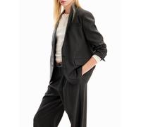 Desigual Desigual - Blazer recto patch pata de gallo de mujer. Negro Talla 44