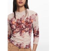 Desigual Mujer Woven Blouse 3/4 Sleeve, Azul, XS