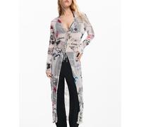 Desigual Desigual - Blusa larga estampado periódico de mujer. Crudo Talla 40
