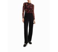 Desigual Desigual - Body tul fruncido flores de mujer. Negro Talla 42
