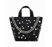 Desigual Bolsa de la compra New Splatter Valdivia – Poliuretano para mujer, negro, talla única