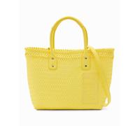 Desigual Desigual - Bolso shopper mediano trenzado de mujer. Amarillo Talla Talla única