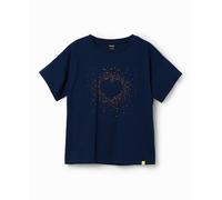 Desigual Desigual - Camiseta corazón strass de niña. Azul marino Talla 5 años