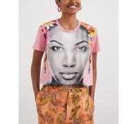 Desigual TS_Face Camiseta, Red, M De Las Mujeres