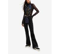 Desigual Camiseta de Manga Larga, Negro, XS para Mujer