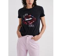 Desigual Desigual - Camiseta parche labios bordados. Talla 36