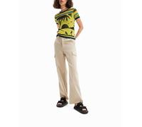 Desigual Desigual - Camiseta punto paisaje de mujer. Amarillo Talla 36