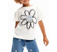 Desigual Desigual - Camiseta Smiley® lentejuelas de niña. Blanco Talla 11 años
