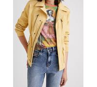 Desigual Chaq_amar Chaqueta de Piel sintética, Amarillo, XS Mujeres