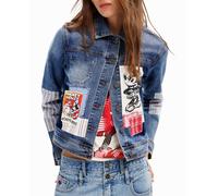 Desigual Desigual - Chaqueta vaquera patch Mickey Mouse de mujer. Denim Talla 38