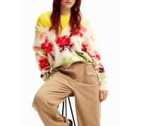 Desigual Desigual - Jersey oversize flores de mujer. Crudo Talla 42