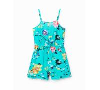 Desigual Desigual - Mono corto tirantes de niña. Verde claro Talla 13 años