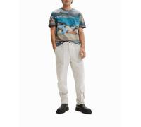 Desigual Desigual - Pantalón cargo patch de hombre. Crudo Talla 28