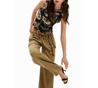 Desigual Desigual - Pantalón cargo Wide leg de mujer. Kaki Talla 1