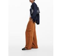 Desigual Pantalones Largos Tejidos para Mujer, Blanco, M