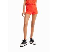 Desigual Desigual - Shorts encaje retro de mujer. Rojo Talla 44