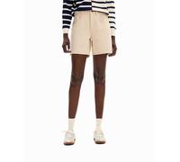 Desigual Desigual - Shorts vaqueros lisos. Crudo Talla 34