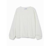 Desigual Sudadera para niña Emma, Blanco, 6 años