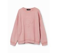 Desigual Desigual - Sudadera imagotipo relieve de niña. Rosa Talla 44
