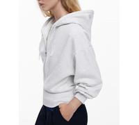 Desigual Desigual - Sudadera lisa capucha de mujer. Gris claro Talla 42