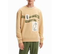 Desigual Desigual - Sudadera mensaje parches. Crema Talla M