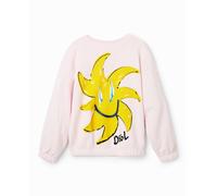 Desigual Desigual - Sudadera sol de niña. Rosa claro Talla 5 años
